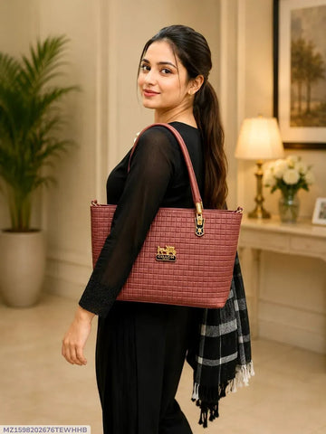 Women's Leather Plain Shoulder Bag