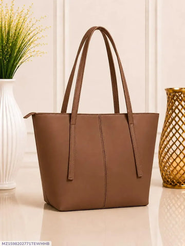 Women's Leather Plain Shoulder Bag