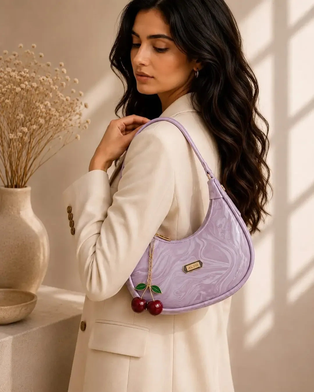 Women's Leather Plain Shoulder Bag