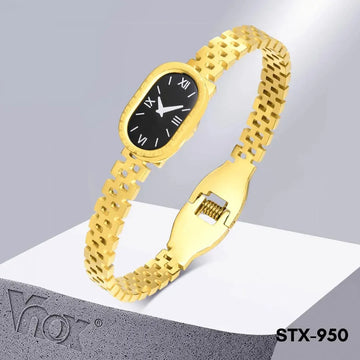 Golden Roman Numeral Watch for Women with Chain Bracelet