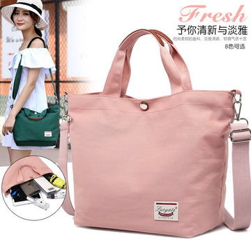 Women Nylon Crossbody Bag Pink Large Capacity Daily Use