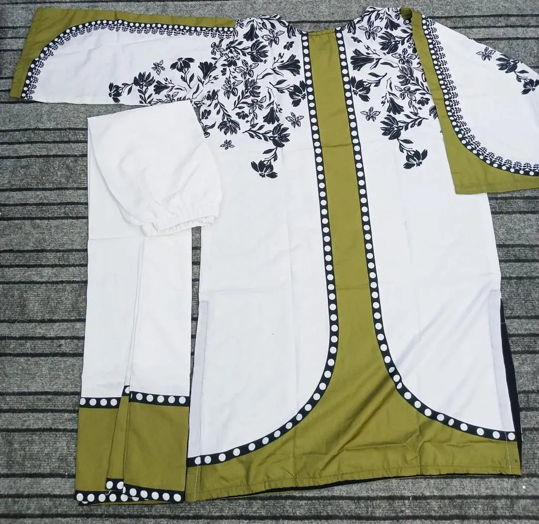 Green Printed Grip Silk 2Pcs Kurta Set