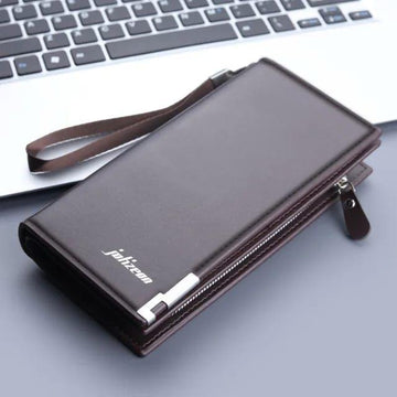Brown PU Leather Girls Clutch for Formal Wear
