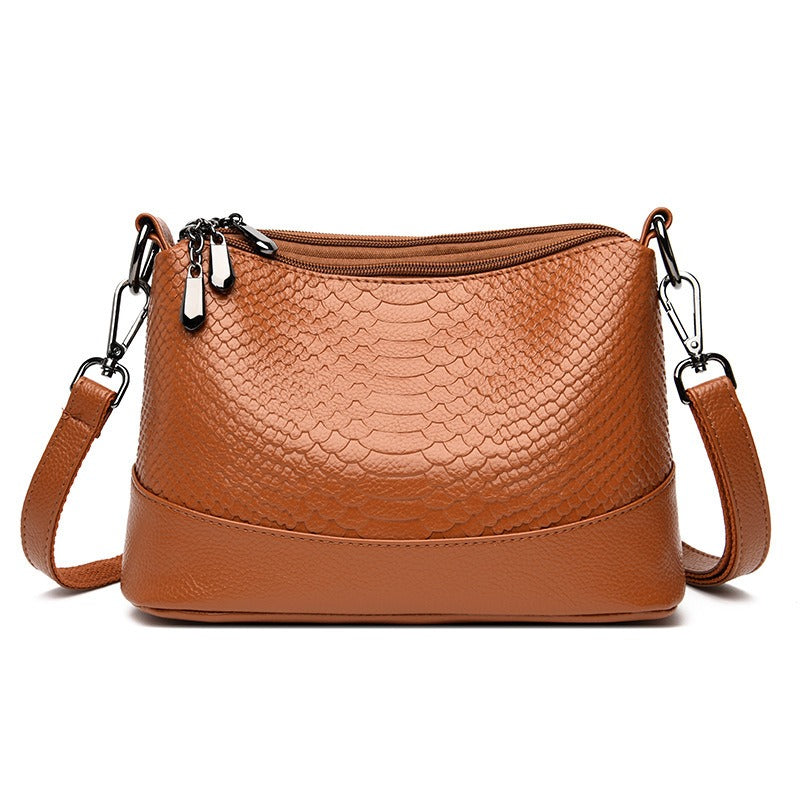 Women PU Leather Crossbody Bag Black Red 2025 Korean Style